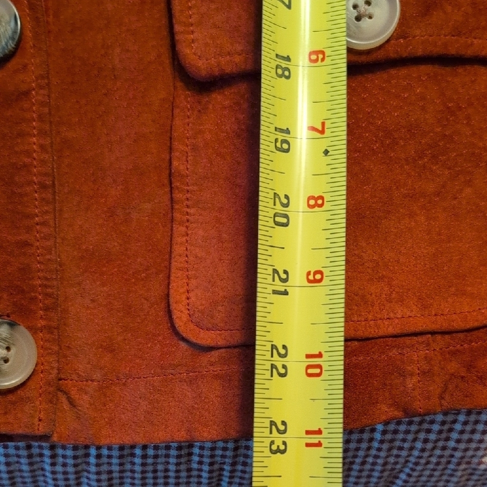 Women's Suede Jacket - Deep Rust - Picture 8 of 9